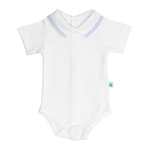Poloromper Lichtblauw Korte Mouw Bean Baby Clothes