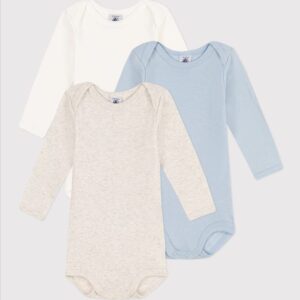 Set van 3 Rompers Blauw van Petit Bateau