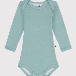 Romper van Wol Groen van Petit Bateau