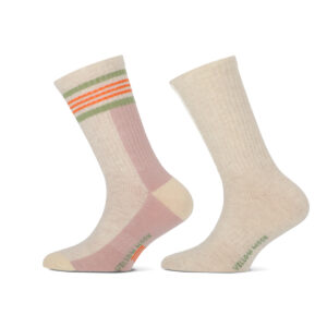 2-pack Socks Colourblock Beige