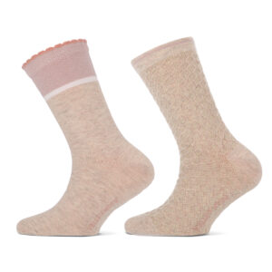 2-pack Sock Roze/Goud Yellow Moon