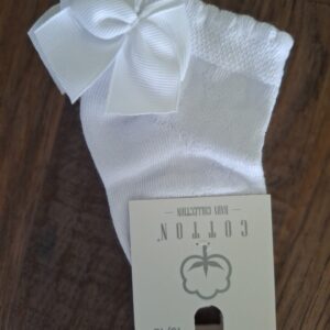 Enkelsokje met Strik Wit